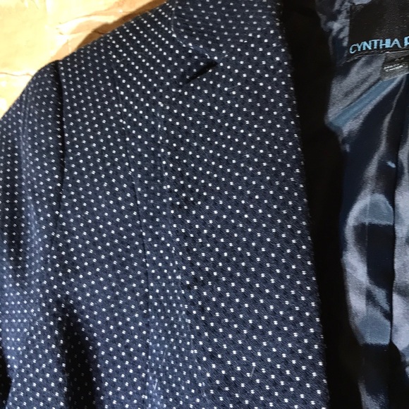 Cynthia Rowley Dark Blue with dots blazer jacket - Picture 4 of 7